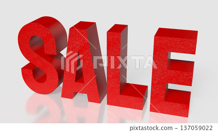 Big Sale Promotion and Retail Discount Concept 3d render. 137059022