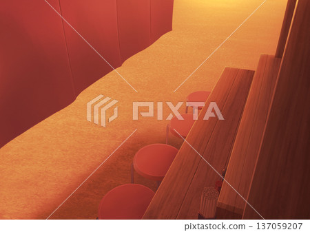 Mobile food stall counter background illustration 03 Mobile food stall counter background illustration 03 137059207