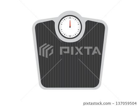 Weight scale flat icon stock illustration Weight scale flat icon stock illustration 137059504