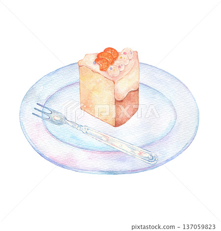 水彩戚風蛋糕 水彩戚風蛋糕 137059823