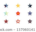 Hand-drawn star illustration material collection Modern design material set 137060141