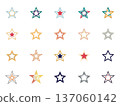 Hand-drawn star illustration material collection Modern design material set 137060142