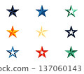 Hand-drawn star illustration material collection Modern design material set 137060143