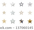 Hand-drawn star illustration material collection Modern design material set 137060145
