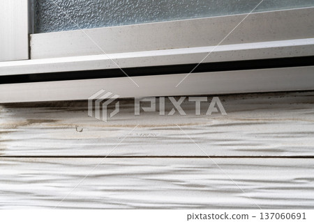 Exterior walls and sashes showing signs of aging Exterior walls and sashes showing signs of aging 137060691