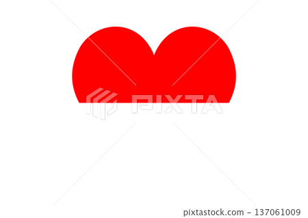 Indonesia Patriotic Heart Symbol Isolated Design Indonesia Patriotic Heart Symbol Isolated Design 137061009