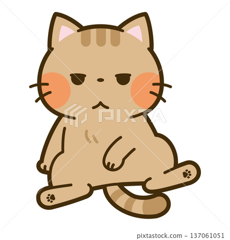 Old man sitting cat 137061051