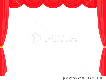 A cute stage curtain frame A cute stage curtain frame 137061103