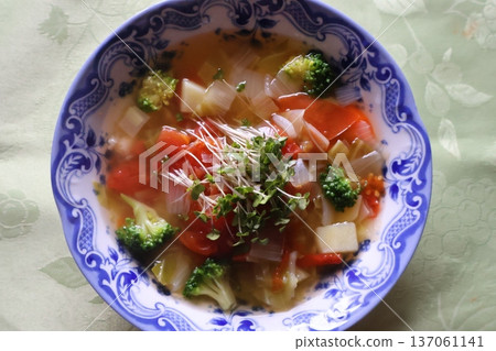 Healthy vegetable soup Healthy vegetable soup 137061141