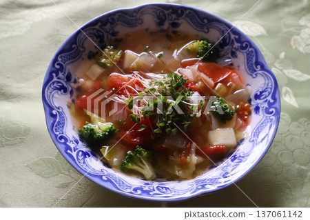 Healthy vegetable soup Healthy vegetable soup 137061142