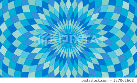 Abstract floral radial illustration in bright colors Abstract floral radial illustration in bright colors 137061608