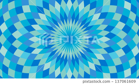 Abstract floral radial illustration in bright colors 137061609