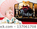 First Children's Day - Helmet and Baby - Boy celebrating Boy's Day 137061708