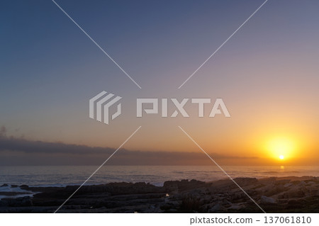 Beautiful sunset over the Atlantic Ocean Beautiful sunset over the Atlantic Ocean 137061810