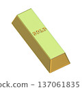 Gold bars 3d illustration 137061835