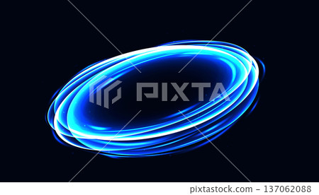 Abstract futuristic blue curve background with flow lights and glitters. Vector illustration Abstract futuristic blue curve background with flow lights and glitters. Vector illustration 137062088