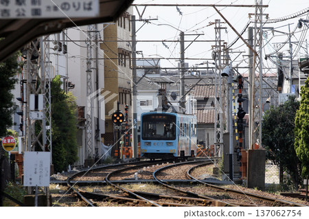 Hankai Electric Tramway tram tracks Hankai Electric Tramway tram tracks 137062754