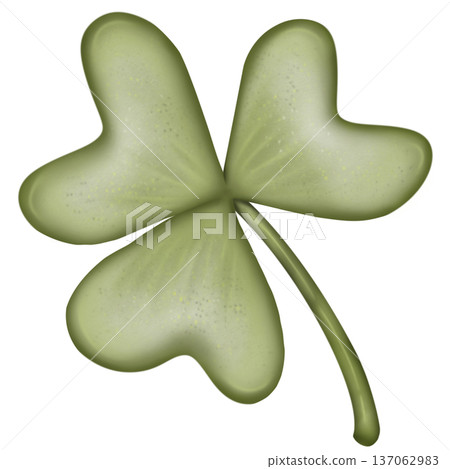 Saint patrick's day elements cute with four leaf clover green leprechaun hat hand drawn decorations illustration set.  for irish festival theme. 137062983