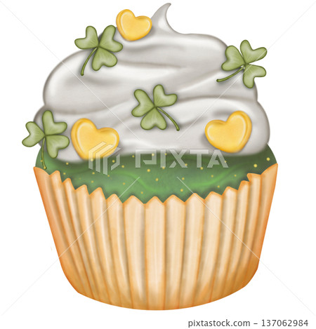 Saint patrick's day elements cute with four leaf clover green leprechaun hat hand drawn decorations illustration set. for irish festival theme. Saint patrick's day elements cute with four leaf clover green leprechaun hat hand drawn decorations illustration set. for irish festival theme. 137062984