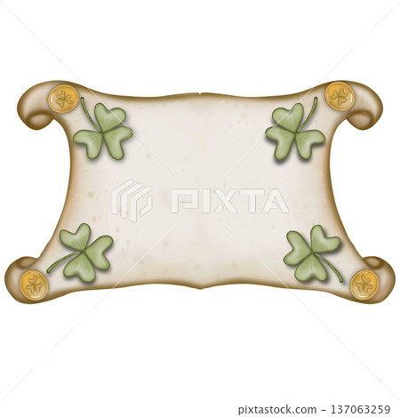 Saint patrick's day elements cute with four leaf clover green leprechaun hat hand drawn decorations illustration set. for irish festival theme. Saint patrick's day elements cute with four leaf clover green leprechaun hat hand drawn decorations illustration set. for irish festival theme. 137063259