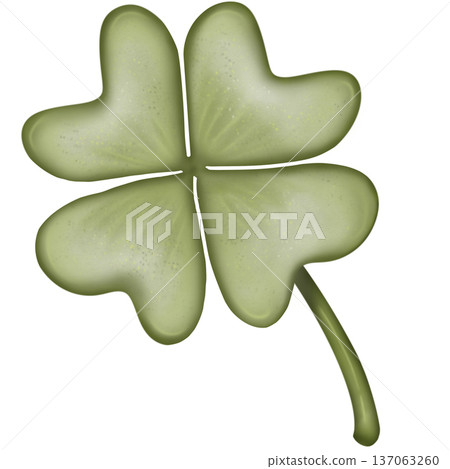 Saint patrick's day elements cute with four leaf clover green leprechaun hat hand drawn decorations illustration set.  for irish festival theme. 137063260