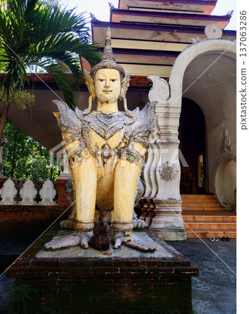 Thai Temple Guardian Statue in Doi Suthep Forest Chiang mai, Thailand 137063286