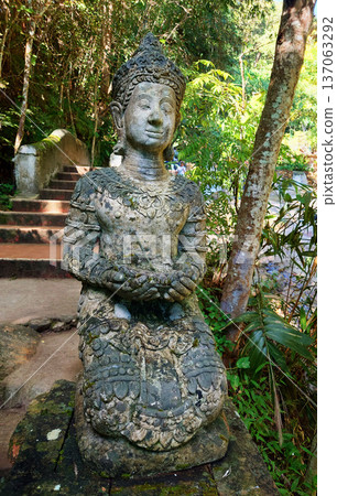 Forest Goddess Prayer Statue in Doi Suthep Forest Chiang mai, Thailand Forest Goddess Prayer Statue in Doi Suthep Forest Chiang mai, Thailand 137063292