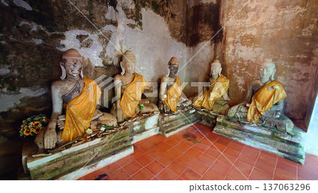 Ancient Buddha Statues in Doi Suthep Forest Chiang mai, Thailand Ancient Buddha Statues in Doi Suthep Forest Chiang mai, Thailand 137063296