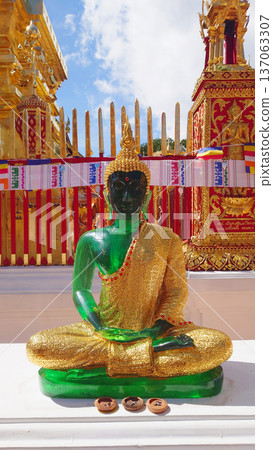 Emerald Buddha Statue at Doi Suthep in Chiang mai thailand Emerald Buddha Statue at Doi Suthep in Chiang mai thailand 137063307