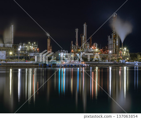 從霞浦湖眺望工廠夜景 137063854