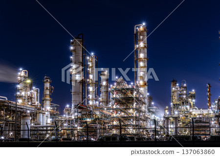 Kashima Oil Factory night view Kashima Oil Factory night view 137063860