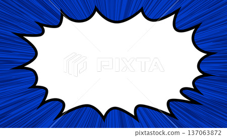 Manga-style concentrated line and speech bubble frame impact background Manga-style concentrated line and speech bubble frame impact background 137063872