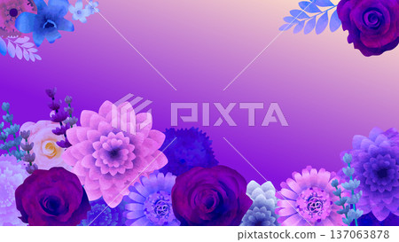紫色花卉背景 - 紫色 137063878