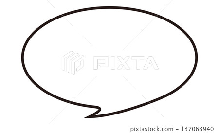 Manga style speech bubble frame Simple cloud frame Manga style speech bubble frame Simple cloud frame 137063940