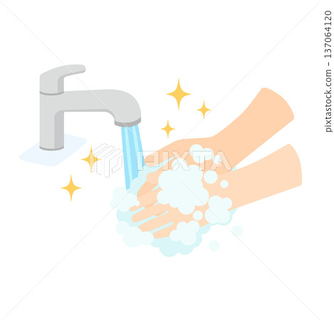 Lather thoroughly and wash your hands Lather thoroughly and wash your hands 137064120