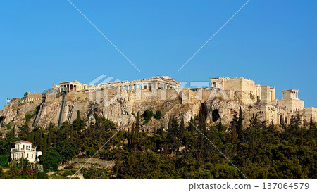 Acropolis View From Roman Agora In Athens Greece Acropolis View From Roman Agora In Athens Greece 137064579