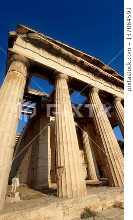 Ancient Roman Agora Columns In Athens Greece Europe Ancient Roman Agora Columns In Athens Greece Europe 137064591