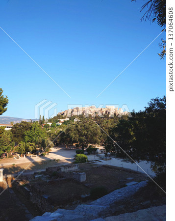 Acropolis View From Roman Agora In Athens Greece Acropolis View From Roman Agora In Athens Greece 137064608