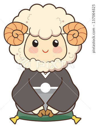 Cute sheep illustration for the Year of the Sheep 137064825