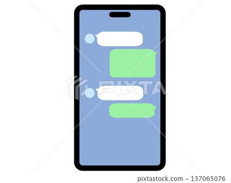 Illustration of a smartphone with a displayed screen Illustration of a smartphone with a displayed screen 137065076
