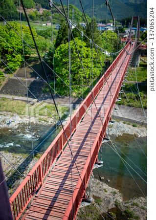 三重縣、松阪市、道之站、茶倉站、茶倉橋、紅橋 圖片 137065204