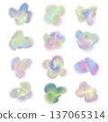 Spring pastel color abstract fluid 3D object set background material 137065314