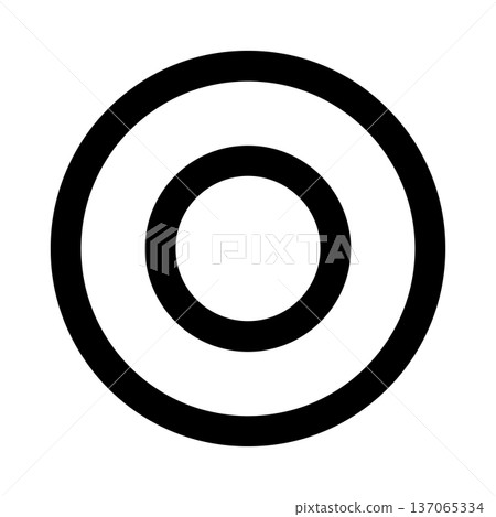 Black double circle symbol - simple circle icon Black double circle symbol - simple circle icon 137065334