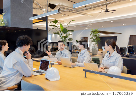 People working in the designer office 137065389
