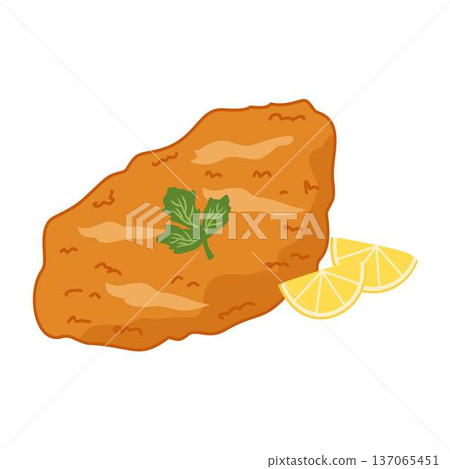 wiener schnitzel, a classic autrian dish 137065451
