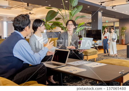 People working in the designer office 137065480