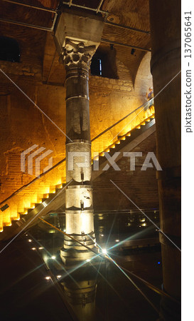 Historic Architecture Columns Inside Theodosius Cistern Istanbul, Turkey Historic Architecture Columns Inside Theodosius Cistern Istanbul, Turkey 137065641