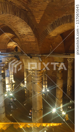 Historic Architecture Columns Inside Theodosius Cistern Istanbul, Turkey Historic Architecture Columns Inside Theodosius Cistern Istanbul, Turkey 137065645