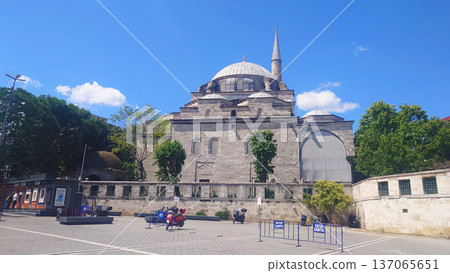 Nuruosmaniye Mosque in Istanbul Old City on Sunny Day Nuruosmaniye Mosque in Istanbul Old City on Sunny Day 137065651