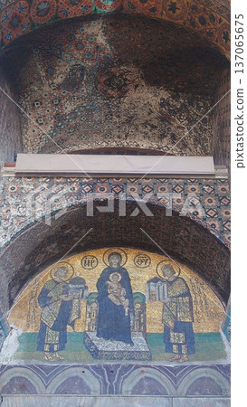 Byzantine Mosaic Corridor Inside Hagia Sophia Istanbul Turkey Byzantine Mosaic Corridor Inside Hagia Sophia Istanbul Turkey 137065675